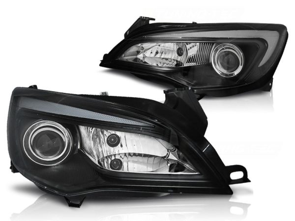 Frontlykter Opel Astra J 10-15 Tube Light Black - Bilde 2