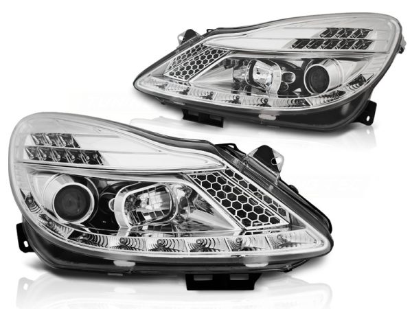Frontlykter Opel Corsa D 04.06-11 Daylight Chrome - Bilde 2