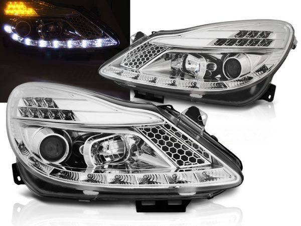 Frontlykter Opel Corsa D 04.06-11 Daylight Chrome