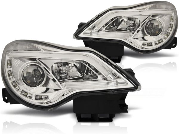 Frontlykter Opel Corsa D 11-14 Drl Chrome - Bilde 2
