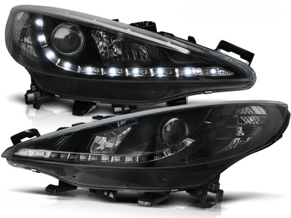 Frontlykter Peugeot 207 05.06-06.12 Daylight Sort