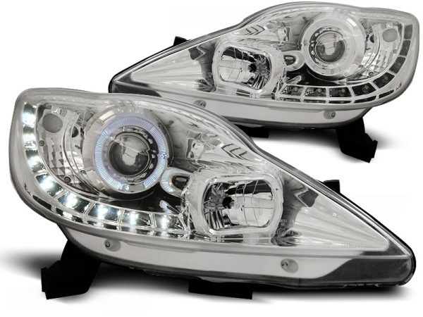 Frontlykter Peugeot 107 05-11 Daylight Chrome - Bilde 2