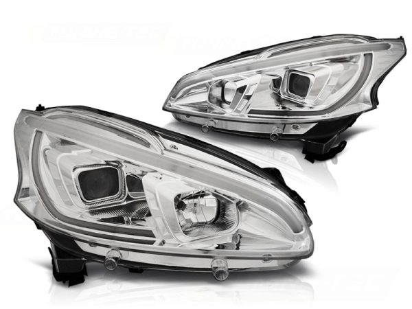 Frontlykter Peugeot 208 4.12-06.15 Tube Light Chrome - Bilde 2