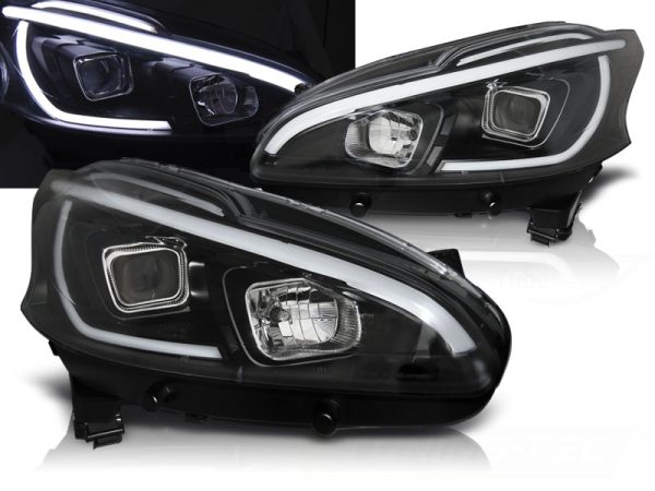 Frontlykter Peugeot 208 4.12-06.15 Tube Lights Sort