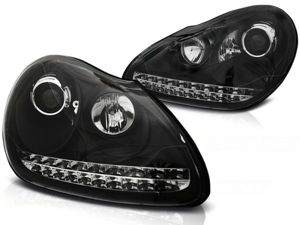 Frontlykter Porsche Cayenne 02-06 Xenon Lyskaster Daylight Black - Bilde 2