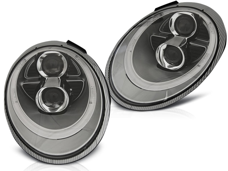 Frontlykter Porsche 911 (997) 04-09 Xenon Tube Light Silver - Bilde 2