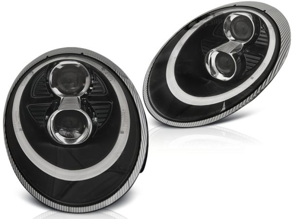 Frontlykter Porsche 911 (997) 04-09 Xenon Tube Light Black - Bilde 2