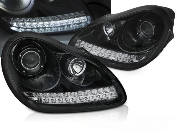 Frontlykter Porsche Cayenne 02-06 Daylight Black HID Xenon