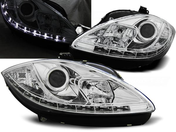 Frontlykter Seat Leon Altea 09-12 Daylight Chrome