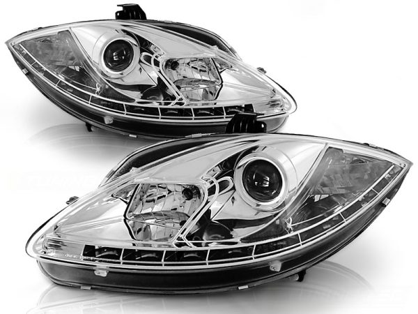 Frontlykter Seat Leon Altea 09-12 True Drl Chrome - Bilde 2