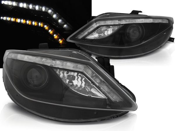 Frontlykter Med Led-indikator Seat Ibiza 6J 06.08-12 Daylight Black