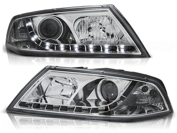 Frontlykter Skoda Octavia 2 03.04-08 Xenon Lyskaster Daylight Chrome