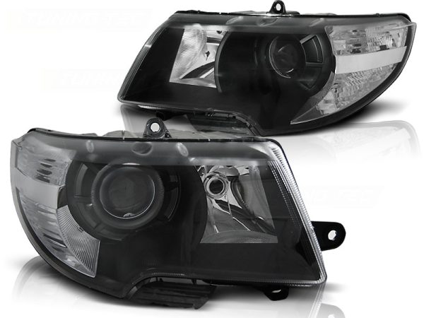 Frontlykter Skoda Superb 08-12 Black