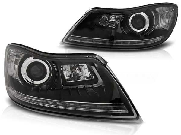 Frontlykter Skoda Octavia 09-12 Daylight Black - Bilde 2