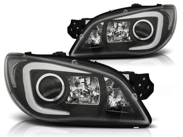 Frontlykter Subaru Impreza II GD 06-07 Tube Lights Sort - Bilde 2