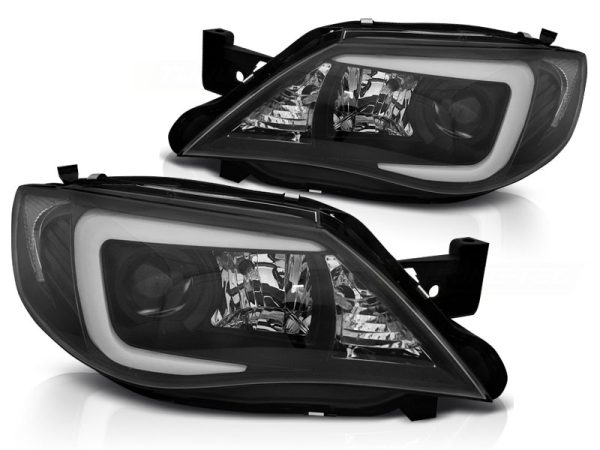 Frontlykter Subaru Impreza III GH 07-12 Tube Black HID - Bilde 2