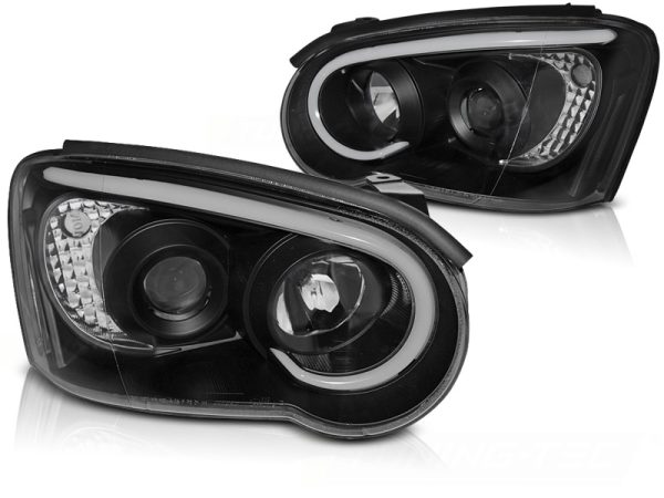 Frontlykter Subaru Impreza II GD 03-05 Tube Lights Sort - Bilde 2
