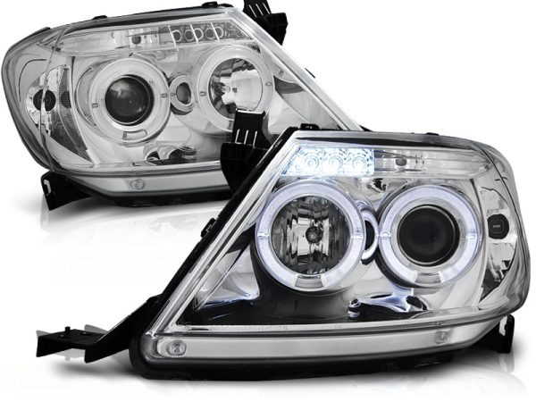 Frontlykter Toyota Hilux 05-11 Angel Eyes Chrome - Bilde 2