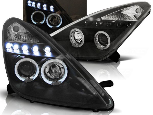 Frontlykter Toyota Celica T230 99-05 Angel Eyes Black