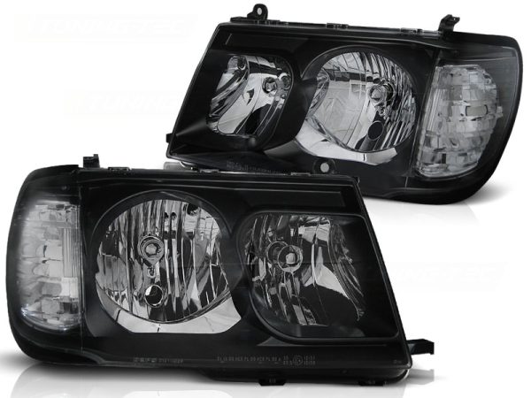 Frontlykter Toyota Land Cruiser J100 97-04 Black