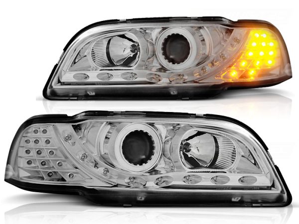 Frontlykter Volvo S40 / v40 02.96-04.00 Daylight Chrome - Bilde 2