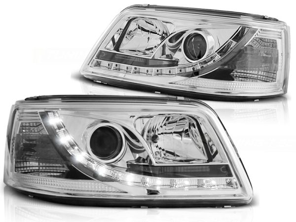 Frontlykter VW T5 04.03-08.09 Daylight Chrome