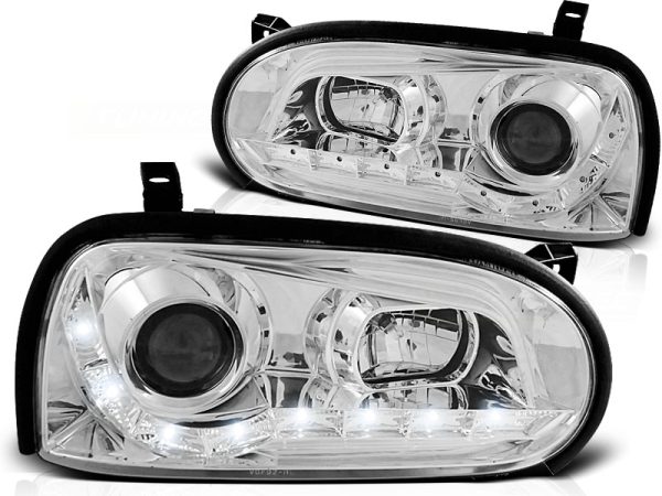 Frontlykter VW Golf 3 09.91-08.97 Daylight Chrome