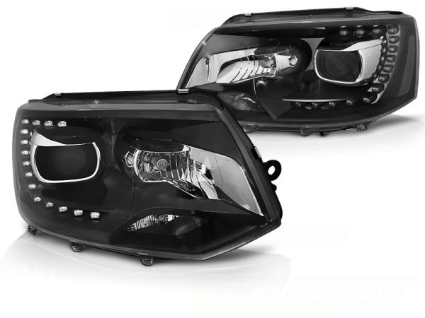 Frontlykter VW T5 2010-15 True Drl Black - Bilde 2