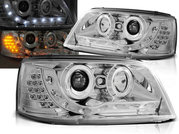 Frontlykter VW T5 04.03-08.09 Daylight Chrome