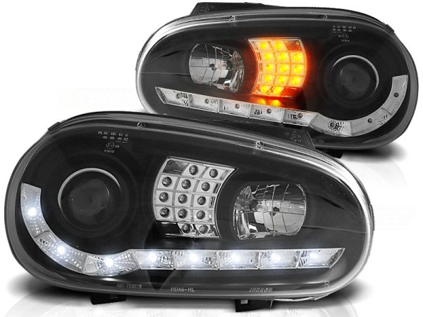 Frontlykter VW Golf 4 09.97-09.03 Daylight Black