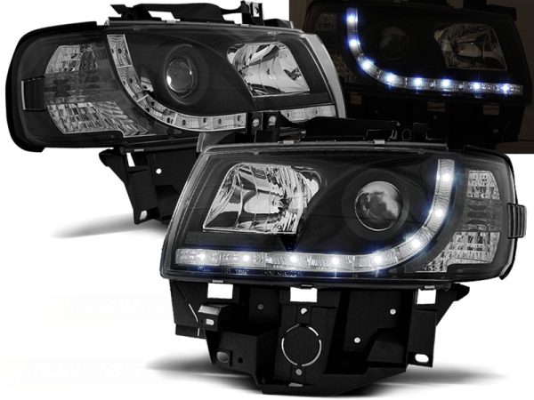Frontlykter VW T4 08.96-03.03 BUS Daylight Black