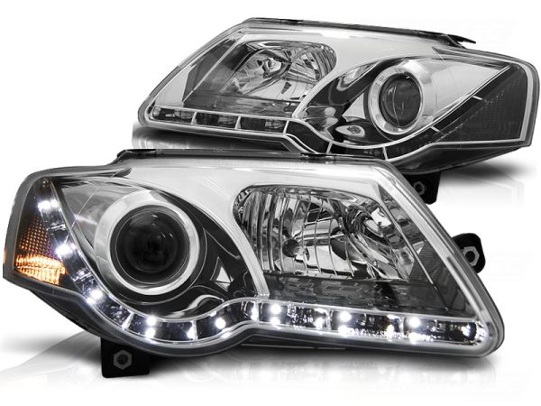 Frontlykter VW Passat B6 3C 03.05-10 Daylight Chrome - Bilde 2