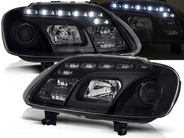 Frontlykter VW Touran 02.03-10.06 / Caddy Daylight Black
