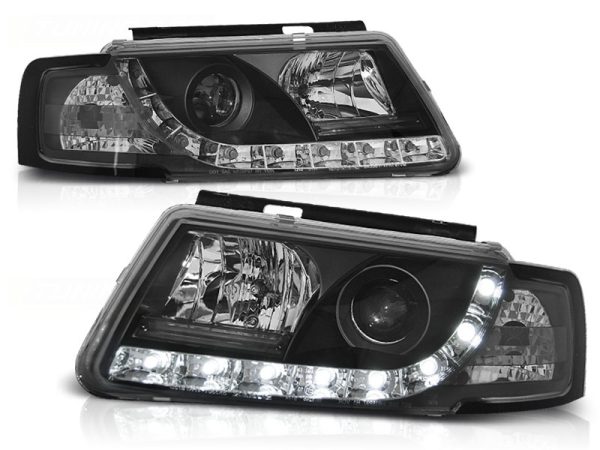 Frontlykter VW Passat B5 3B 11.96-08.00 True Drl Black - Bilde 2