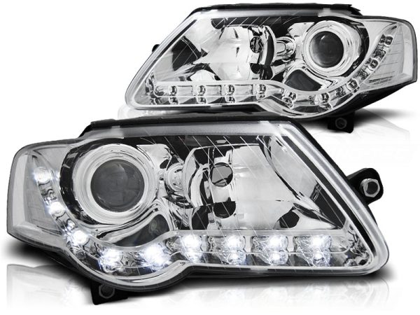 Frontlykter VW Passat B6 3C 03.05-10 Daylight Chrome - Bilde 2