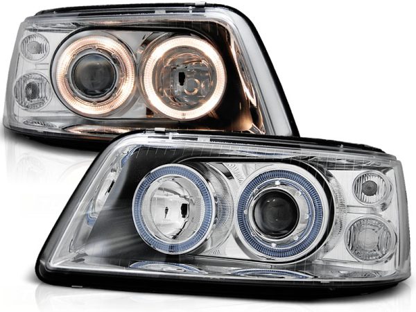 Frontlykter VW T5 04.03-08.09 Angel Eyes Chrome - Bilde 2