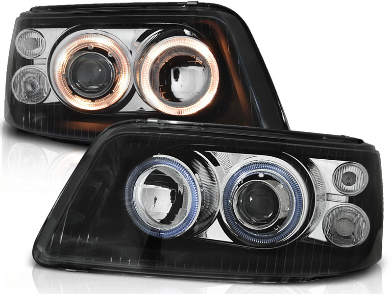 Frontlykter VW T5 04.03-08.09 Angel Eyes Black - Bilde 2