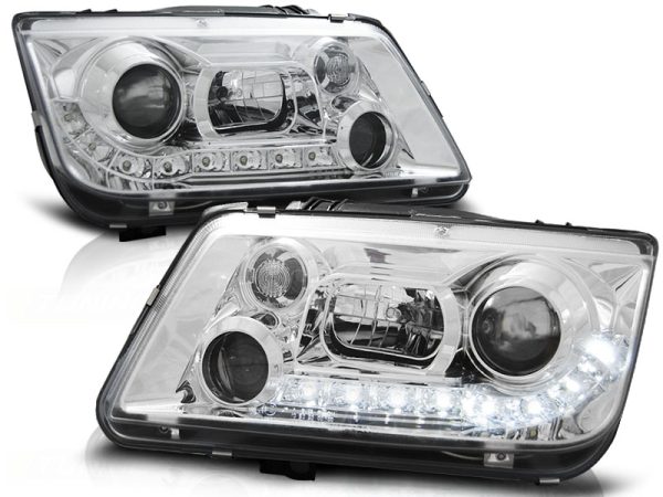 Frontlykter VW Bora 09.98-05.05 Daylight Chrome - Bilde 2