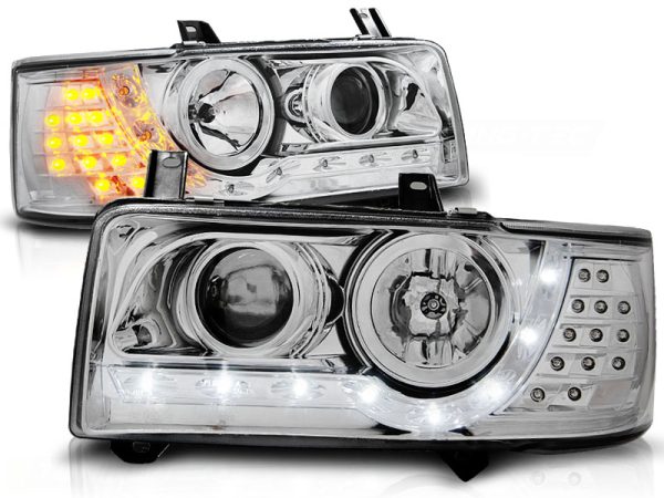 Frontlykter VW T4 90-03.03 Transporter Daylight Chrome - Bilde 2