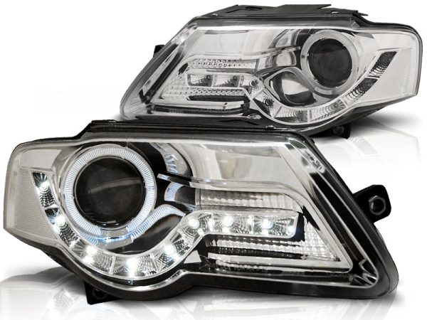 Frontlykter VW Passat B6 3C 03.05-10 Daylight Chrome - Bilde 2