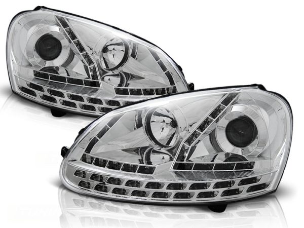 Frontlykter VW Golf 5 03-08 Daylight Chrome - Bilde 2