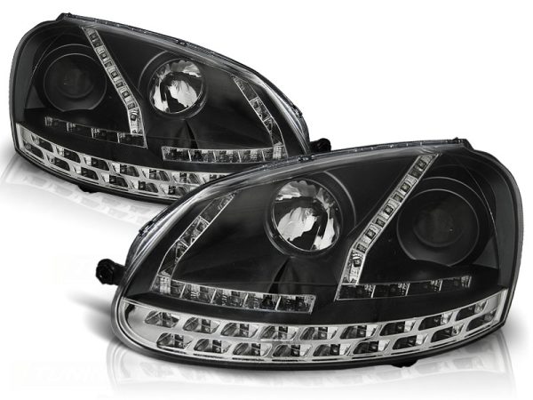 Frontlykter VW Golf 5 03-08 Daylight Black - Bilde 2