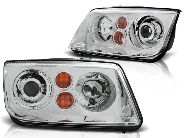 Frontlykter VW Bora 09.98-07.05 Chrome - Bilde 2