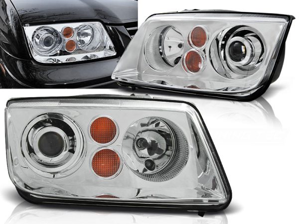 Frontlykter VW Bora 09.98-07.05 Chrome