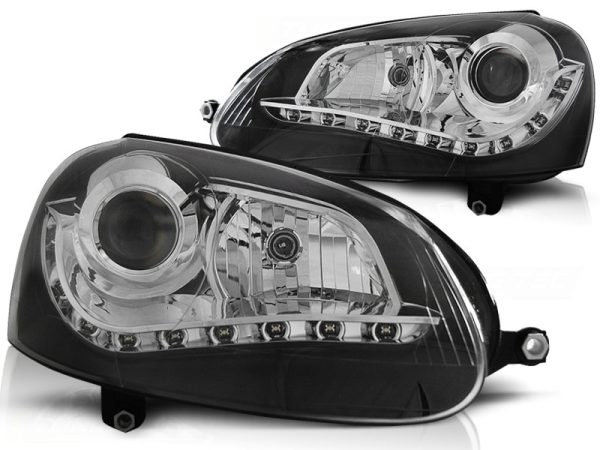 Frontlykter VW Golf 5 Daylight Black - Bilde 2