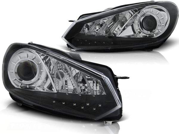 Frontlykter VW Golf 6 10.08- 12 True Drl Black - Bilde 2