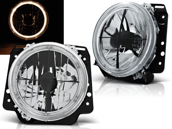 Frontlykter VW Golf II 2 08.83-08.91 Angel Eyes Chrome