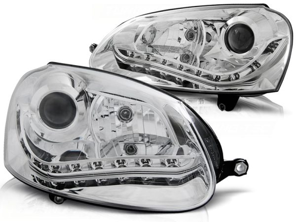 Frontlykter VW Golf 5 Xenon Chrome