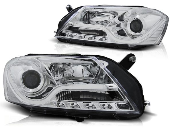 Frontlykter VW Passat B7 10.10-10.14 Tube Light Chrome - Bilde 2