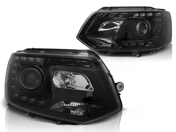 Frontlykter VW T5 2010-2015 True Drl Black - Bilde 2